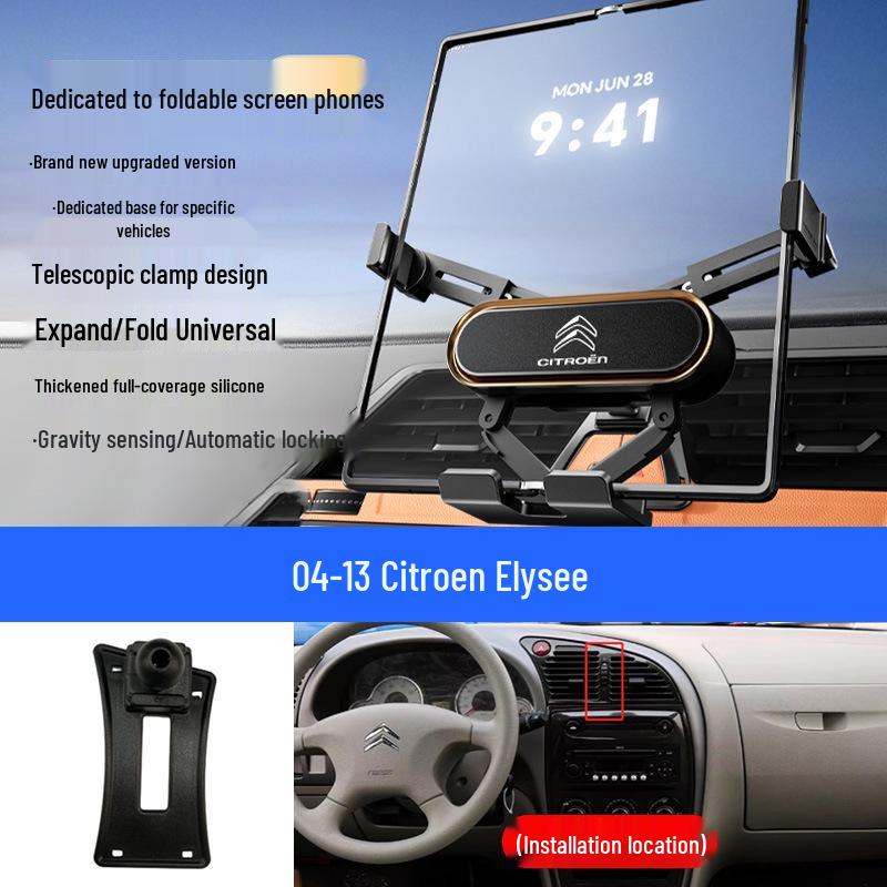 Folding Phone Holder for Citroën Elysee, Tianyi, C5, Versailles C5X, C4L / C4 Sega Models
