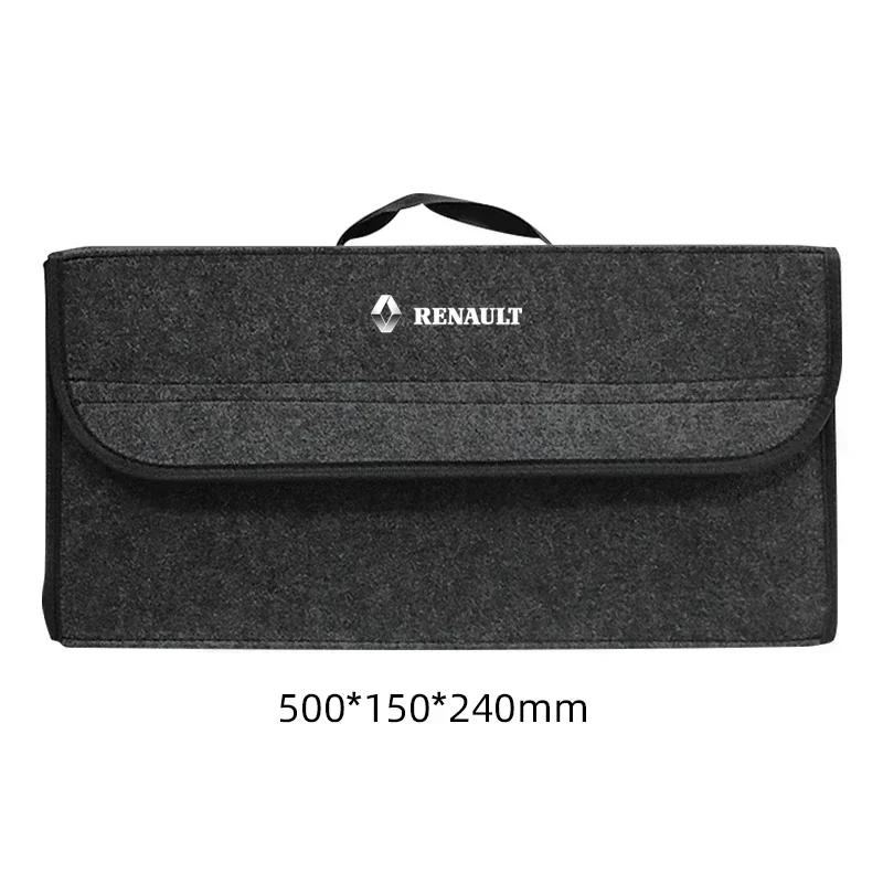 2026 Hot For Renault Hub Caps Felt Car Trunk Bag Folding Storage Non Slip Organizer Tool Case For Renault Clio Captur Megane 2 K