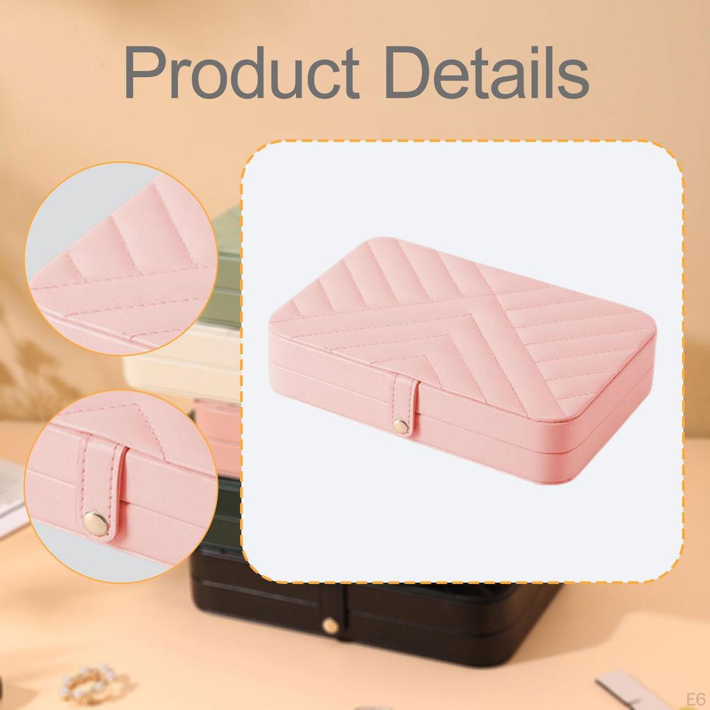 Jewelry Storage Box, Compact, Multifunctional, Gift Organizer, Holder for Necklaces, Bracelets