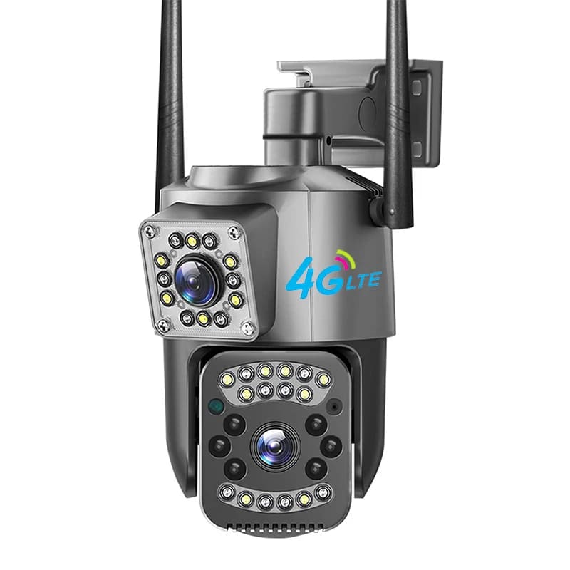 EU CCTV Camera V380 Pro 4K 8MP Wi-Fi 4G SIM Card Outdoor IP Security Camera Bidirectional Call Color Night Vision AI WiFi Camera