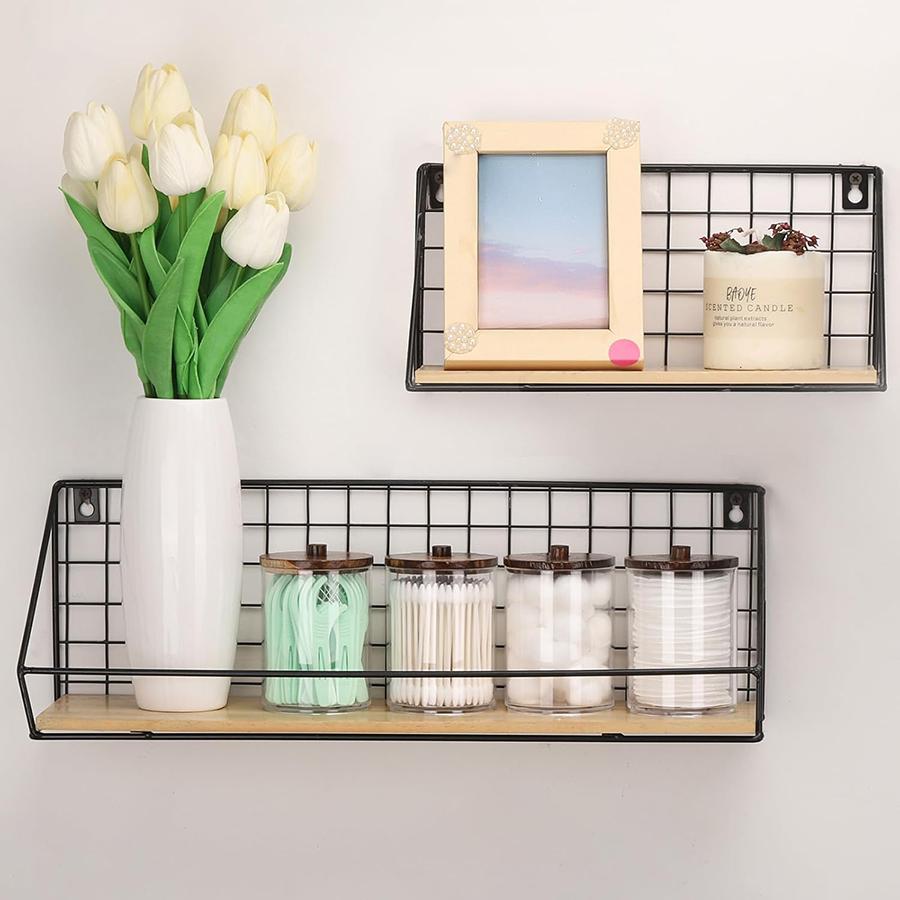 1/2/3/4 Pack Qtip Holder Bathroom Set, 10 oz Restroom Bathroom Organizers and Storage Containers, Clear Plastic Apothecary Jars