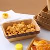 Pabei Disposable Rectangular Kraft Paper Snack Tray