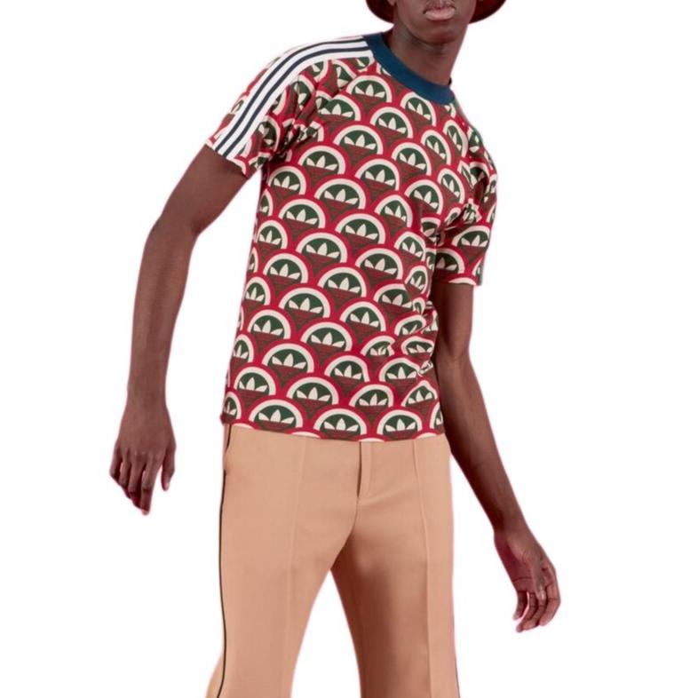 GUCCI X Adidas Trefoil Print T Shirt 692114-XJEMK-6208