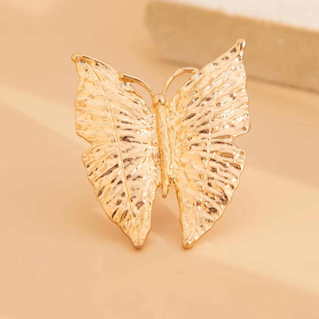 Ingemark 5 Styles Creative Boho Metal Butterfly Flowers Ring for Women Fashion Statement 2025 Adjustable Finger Ring Wed Jewelry