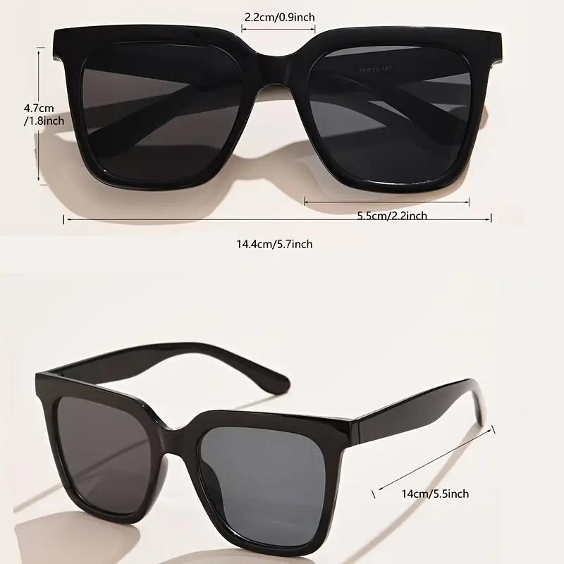 1Pc Oversized Square Frame Fashionable Women'S Glasses Pc Material Suitable For Hiking Beach Travel And Outdoor Photography