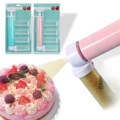 Manuelle Kuchenspritzpistole Kuchenfärbepulversprüher Backdekorationswerkzeug Kuchen-Sprühzylinder