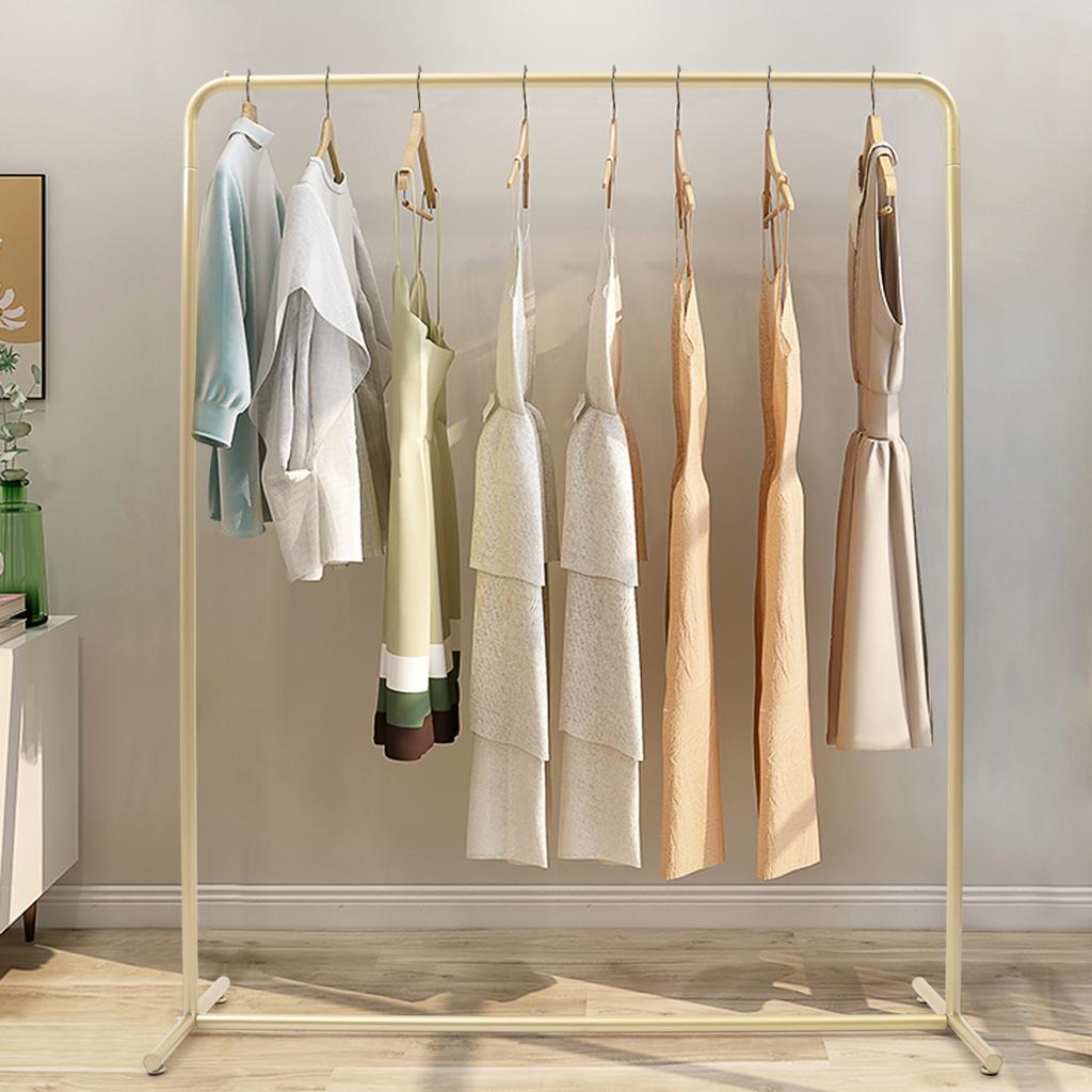 Golden Clothing Rack, Steel Garment Rack with Strong Stability, Large Capacity Wardrobe Organizer, 66 lbs Weight Capacity