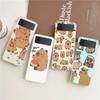 Cartoon Capybara Hard PC Phone Case For Samsung Galaxy Z Flip 5 4 3 Transparent Cover For Galaxy Z Flip 6 Foldable Shockproof