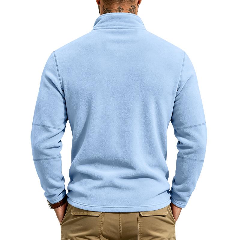 Men Zipper Sweatshirts Quarter Zip Pullover Half Zipper Hoodie Men Gym Man Autumn Solid Men's Sweatshirt Coat