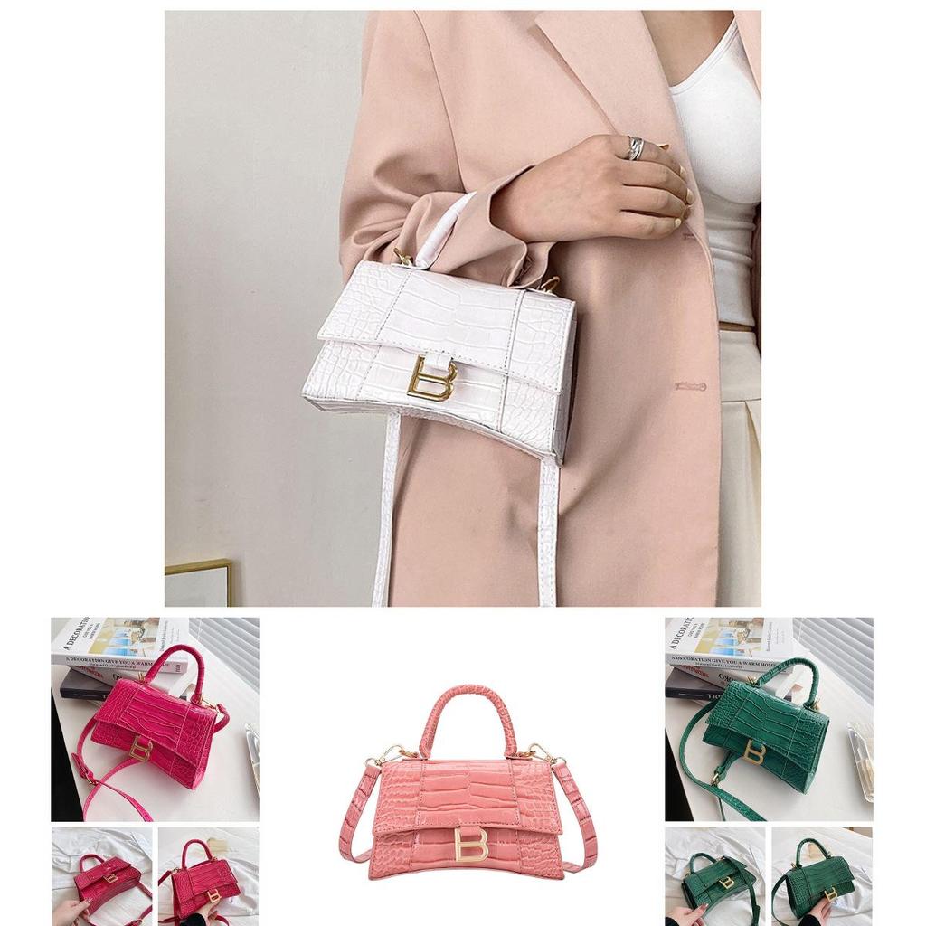 Sac à bandoulière élégant en cuir PU effet alligator pour femmes, sac fourre-tout/messager tendance et durable pour un usage quotidien