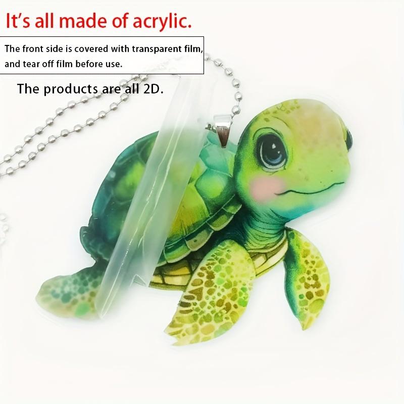 2D Acrylic Turtle Pendant: Add a Cute Touch to Your Car, Bag, and Keys!