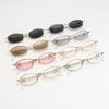 Elegant Personality Oval Optical Glasses Unisex Anti-blue Light Luxury Diamond Glasses-legs Advanced Sunglasses Protect Eyes