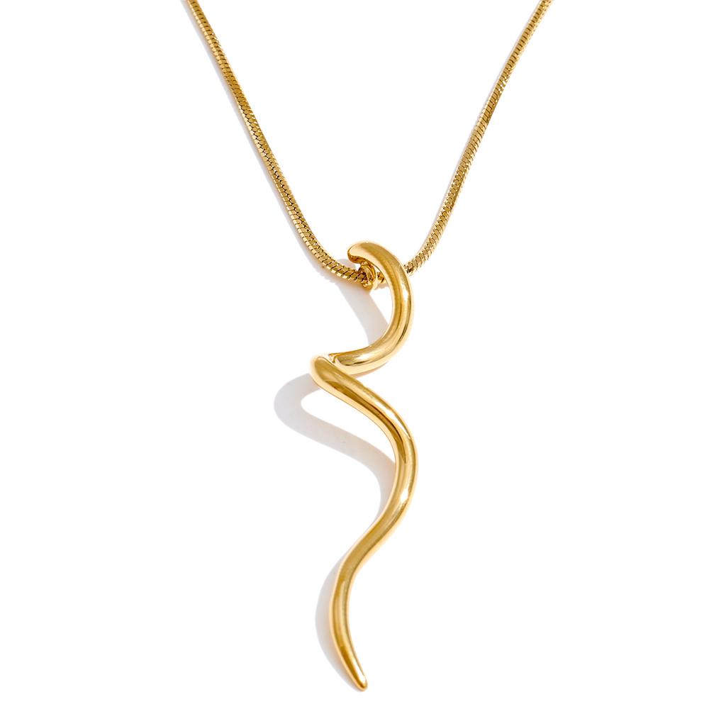 Yhpup Distinctive Stainless Steel Irregular Pendant Collar Necklace Waterproof Metal Trending Jewelry Wholesale New