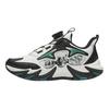 Anta Kids Flame 5.0 Synthetic Leather Trendy Lightweight Shock Absorbing Low Top Casual Shoes Kids Casual Shoes White Black Green 312448807-2