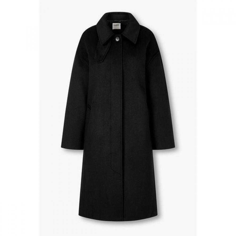 Studio Tomboy Handmade Wool Blend Long Coat  9175411982 melange dark gray/OS