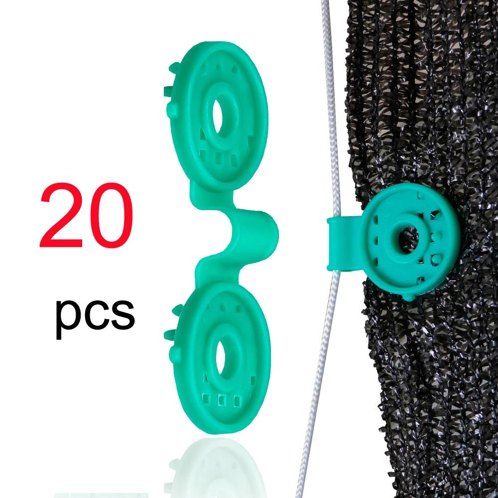 10-100PCS Agriculture Garden Netting Attachment Shade Cloth Sunshade Net Fixing Clip Plastic Round Clips Hook Accessories