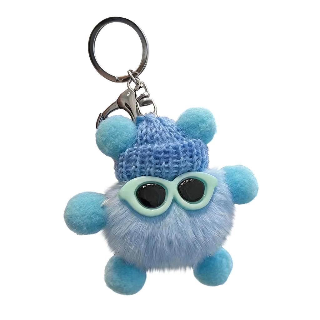 Fuzzy Spherical Keychains, Fuzzy Bag Pendants, Cute Pendants