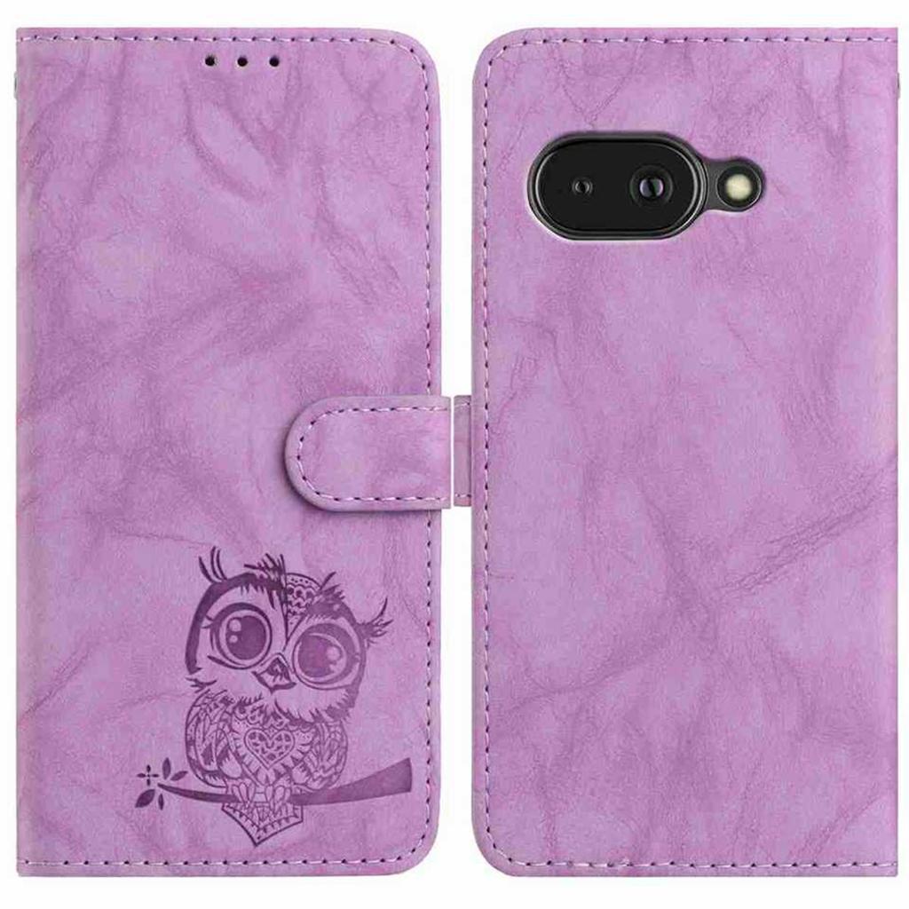8-Color Owl Embossed Pattern Flip Card Design Wallet Case for Google Pixel 6,Pixel 7,Pixel 8,Pixel 9,Pixel 10 series...