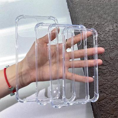 Two-in-one Acrylic Anti-fall Case Suitable for IPhone 15 Mobile Phone Large Hole 1.0mm Transparent Case 14