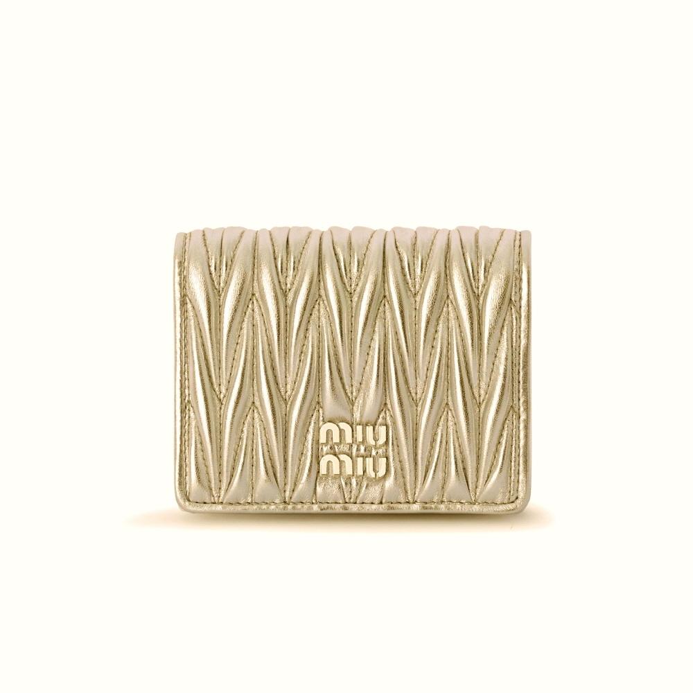 

Miu Miu 5mv204 Afpp F0846 Materasse Nappa Coin Bifold Wallet 5MV204 AFPP F0846