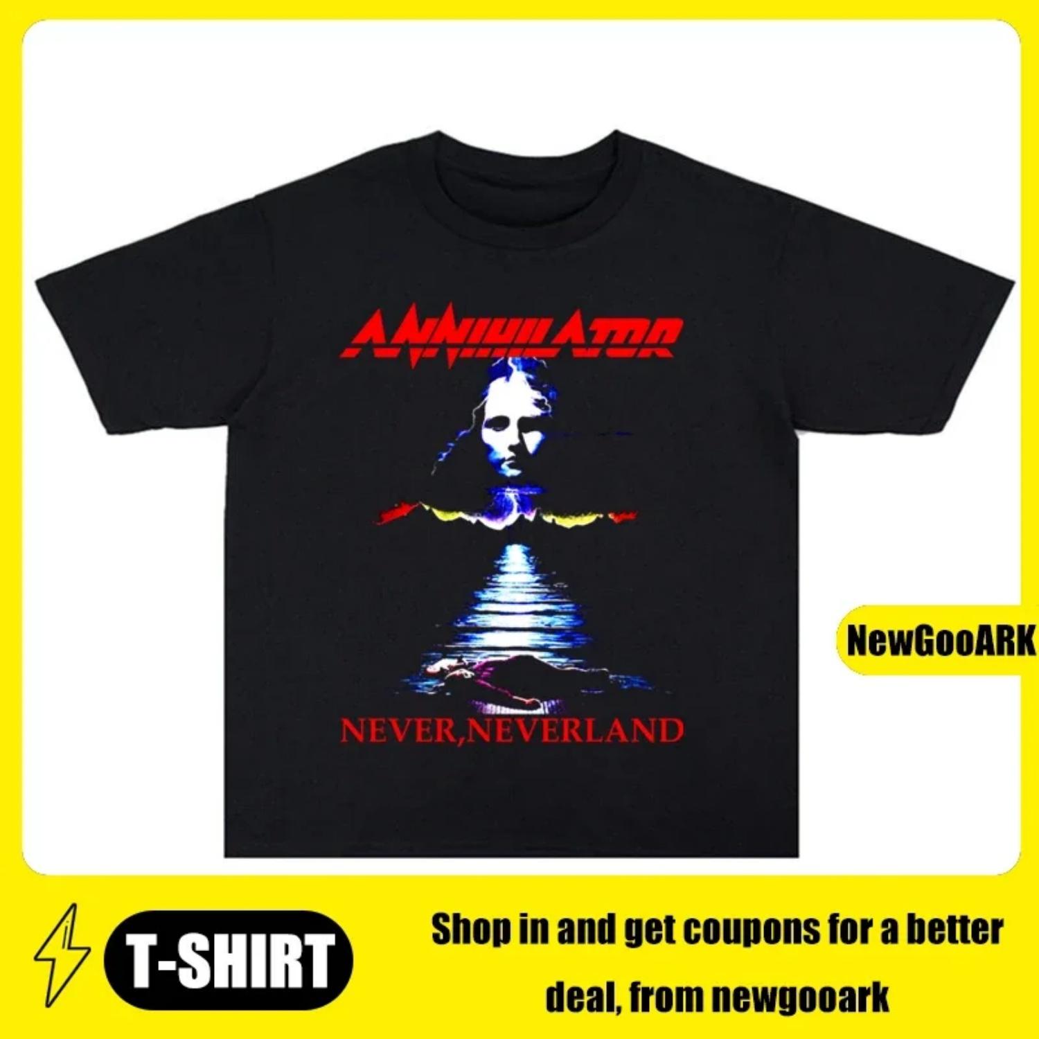 

2025 Summer Metal Rock ANNIHILATOR Band Printed Cotton Men s and Women s T-shirt Short Sleeve Men Tee S разноцветный