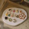 Colorful Heart Bagua Pendant: Fashionable European & American DIY Jewelry Accessory, Colorfast Copper-Plated