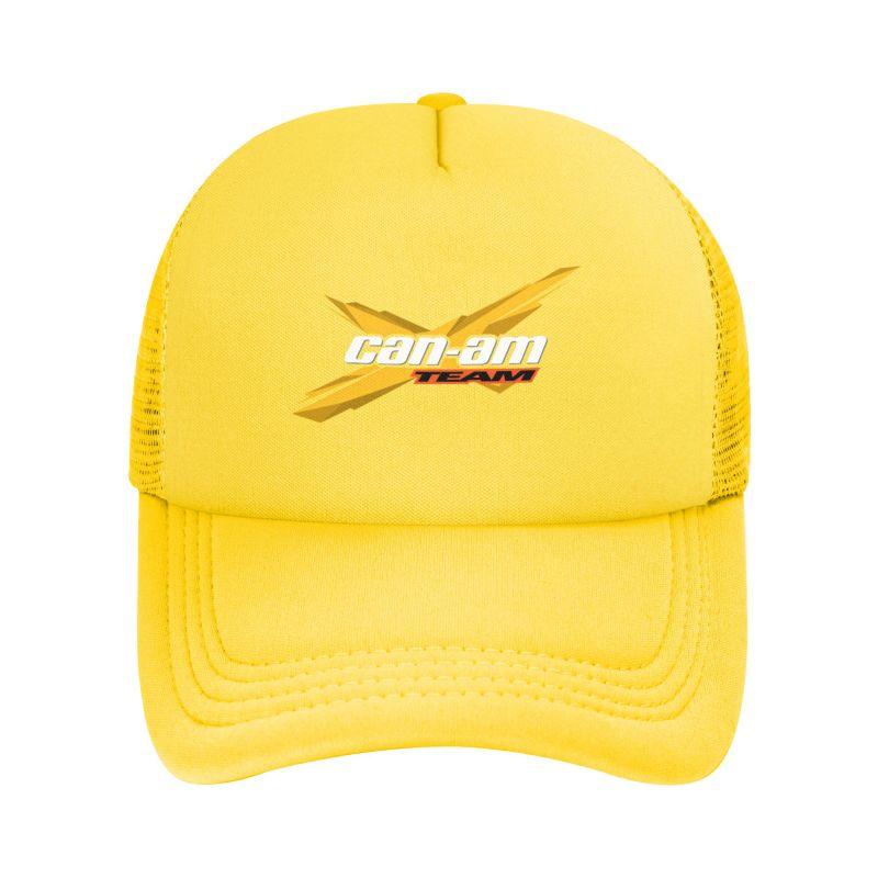Custom BRP Can Am Logo Print Mesh Net Caps Unisex Women Adjustable Mesh Baseball Cap Summer Daily Sun Visor Hats Trucker Cap