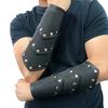 Vintage Renaissances Arm Guards Viking Arm Bracer Three-layer Rivet Faux Leather Arm Armors Costume Stage Props