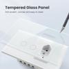 Corui Tuya Smart Wall Switch Plug Zigbee Wifi Socket Brazil Standard Glass Panel App Remote Control Works With Alexa Google Home