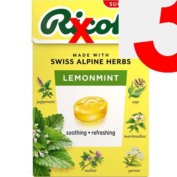 Ricola Lemon Mint Herbal Candy Sugar Free 40gFeatures13 herbs with a refreshing lemon balm flavor S Features13 herbs with a refreshing lemon balm flav