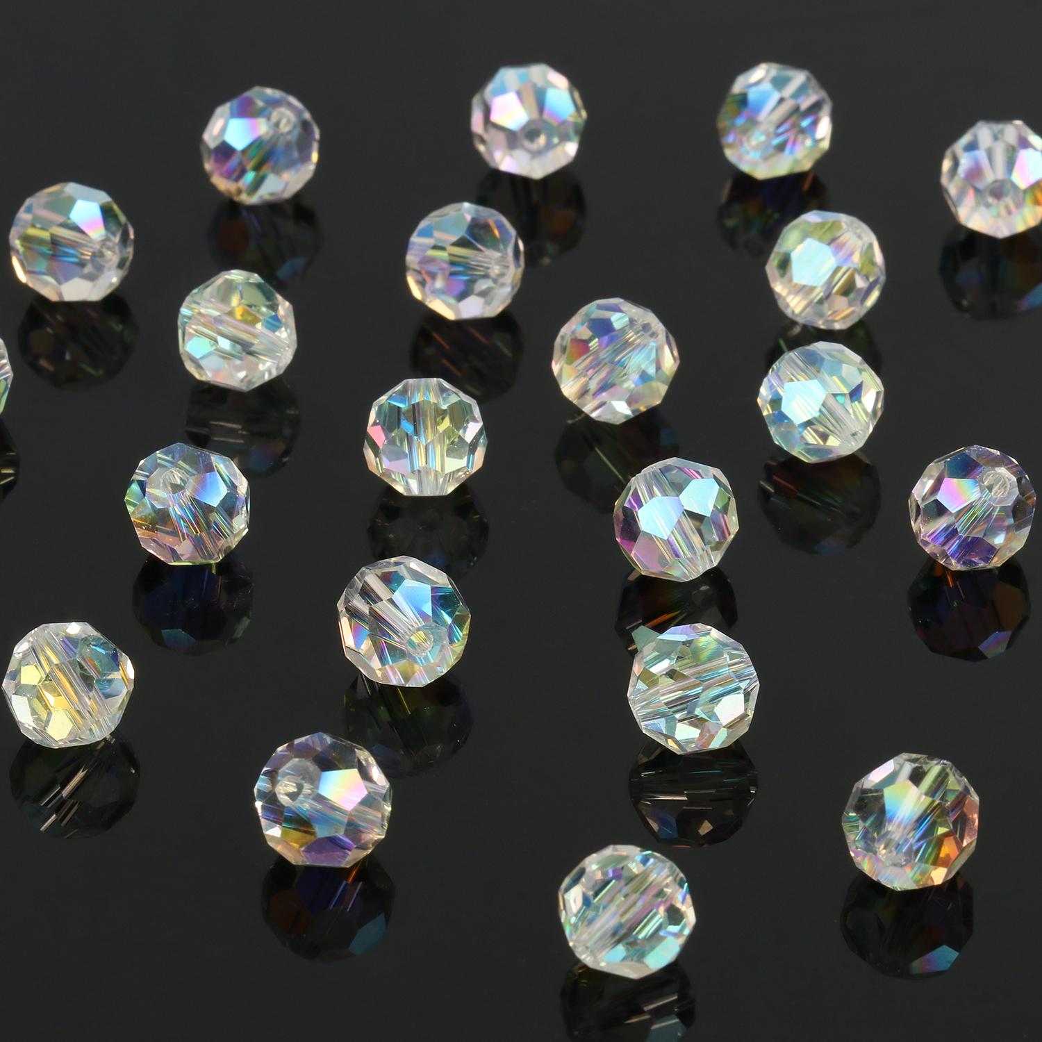

30 шт. AB цветные граненые хрустальные бусины сердце звезда бабочка круглые квадратные кубические стеклянные бусины для изготовления ювелирных изделий подвески аксессуары 30pcs 8mm faceted round