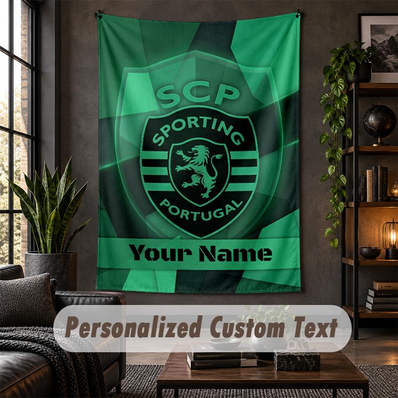 Wall Tapestry Sporting CP Print Custom Name Text Wall Hanging Home Decor