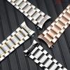 Dla Seiko Bransoleta Jubilee Pełne Ogniwo Końcowe Pasek Ze Stali Nierdzewnej 18mm Pasek Oyster Srpd Skx007/Skx009 SRPD63K1 Bransoleta z Zakrzywionym Końcem
