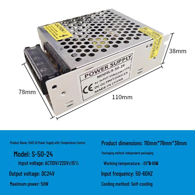 220V To 12V/24V/5V DC Power Supply for LED Strip Lights - 5A/10A/30A, 60W Transformer