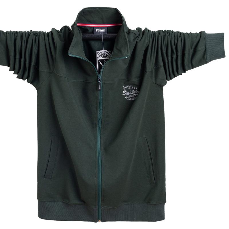 Men's Spring and Autumn Jacket Outdoor Sports Slim Thin Jacket Breathable Warm Running Zipper Sweatshirt Plus Size L-6XL