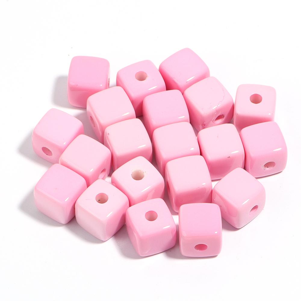 10pcs/Lot Acrylic Square Shape Beads Baking Varnish Cube Spacer Bead for DIY Original Bracelet Necklace Charms Jewelry Making