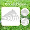 Garden Leaf Rake Head Gardening Removal Tool Heavy Duty Hand Tools Spare Parts with 24 Tines