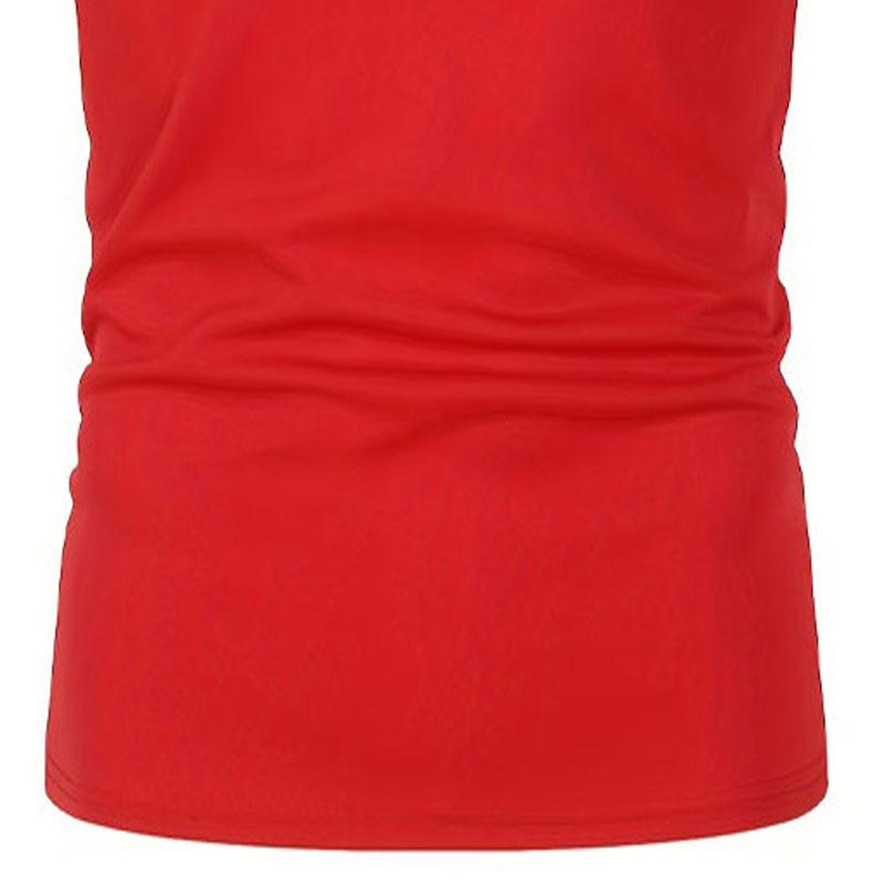 Klassisches, einfarbiges, kurzärmeliges Poloshirt für Herren, lässiger Stil aus Polyesterfaser, schnelltrocknendes Outdoor-Mode-Outfit für den Sommer