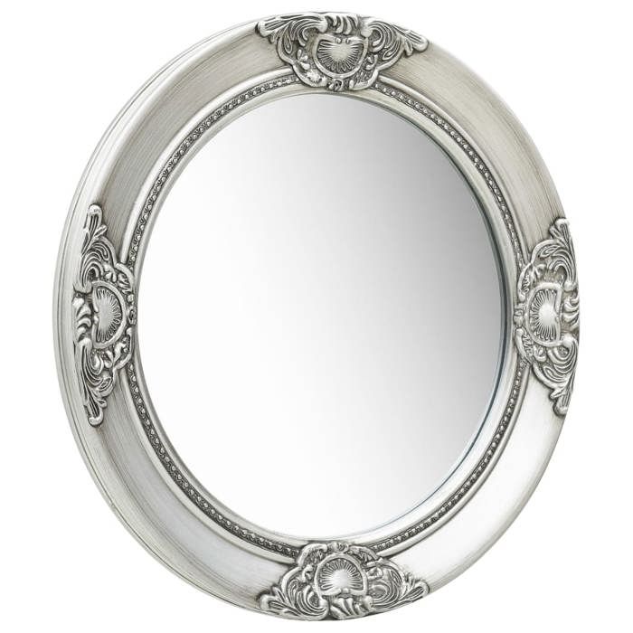 VidaXL Miroir mural style baroque 50 cm Argenté 320346