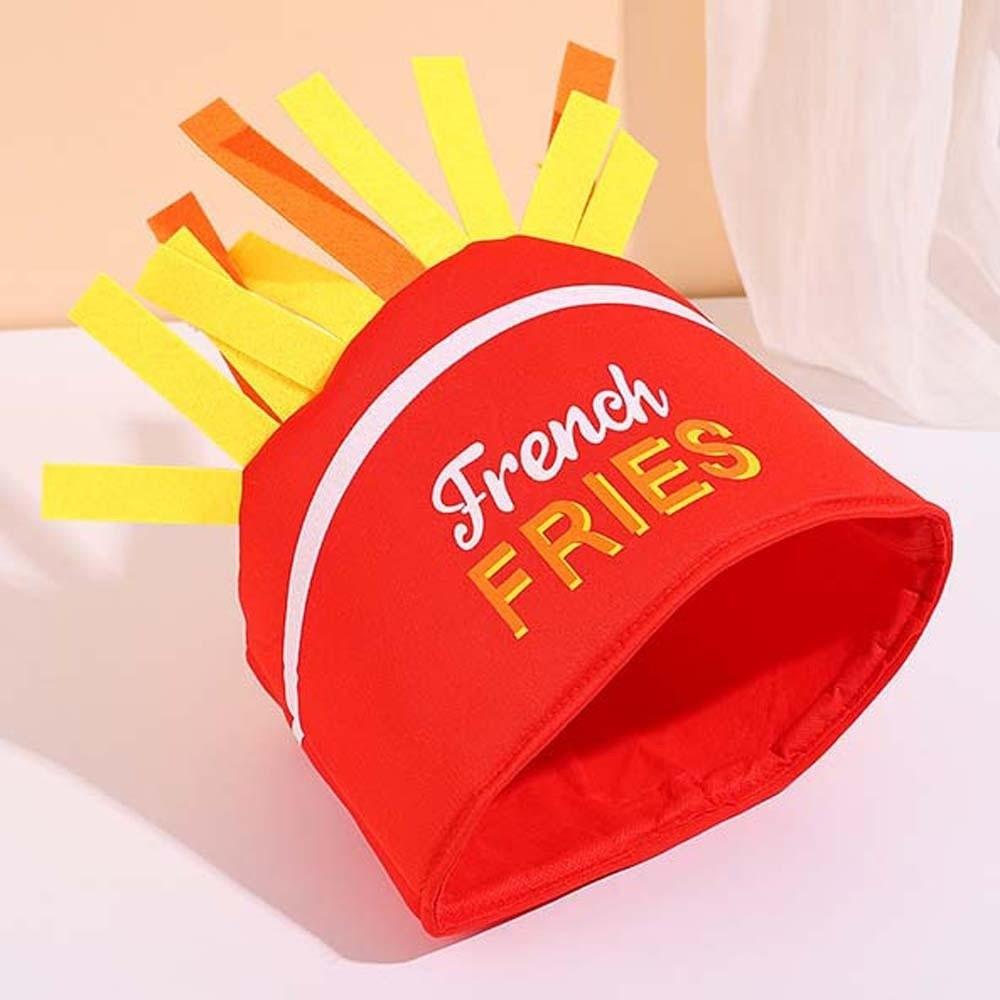 Creative Halloween French Fries Hat Cloth Funny Taco Hair Hoop Yellow Personalized Creative Pizza Hat Performance Props