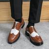 Herren Business Brock Lederschuhe Europäisch Amerikanisch Atmungsaktiv Rutschfest Schnürschuhe Business Büro Mode Formelle Schuhe Größen 38-46