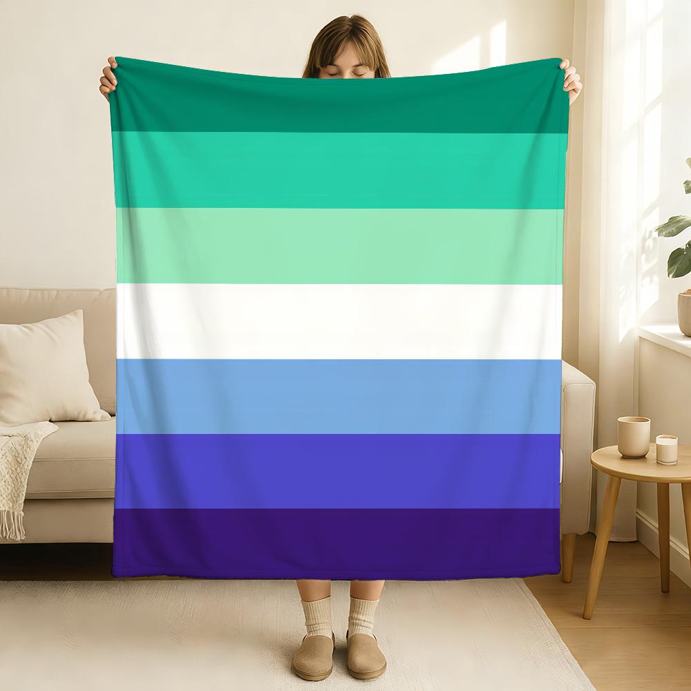 LGBT Rainbow Flag Blanket Soft and Skin Friendly For Couch Bed Napping Bedspread All Seasons Comforter