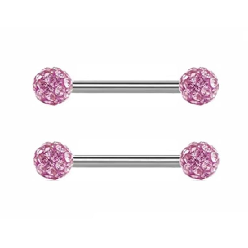 1Pair Pink Butterfly Nipple Piercing Jewelry Shiny Crystal Nipple Rings For Women Girls Heart Nipple Barbells Piercing Pezon