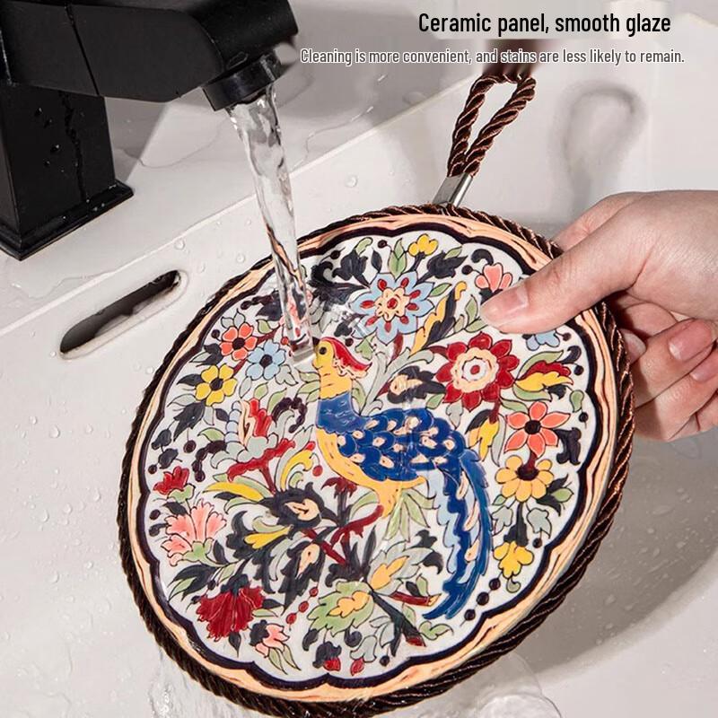 Miaojiayi Retro Heat-Resistant Pot Holder Mats, 6-Pack