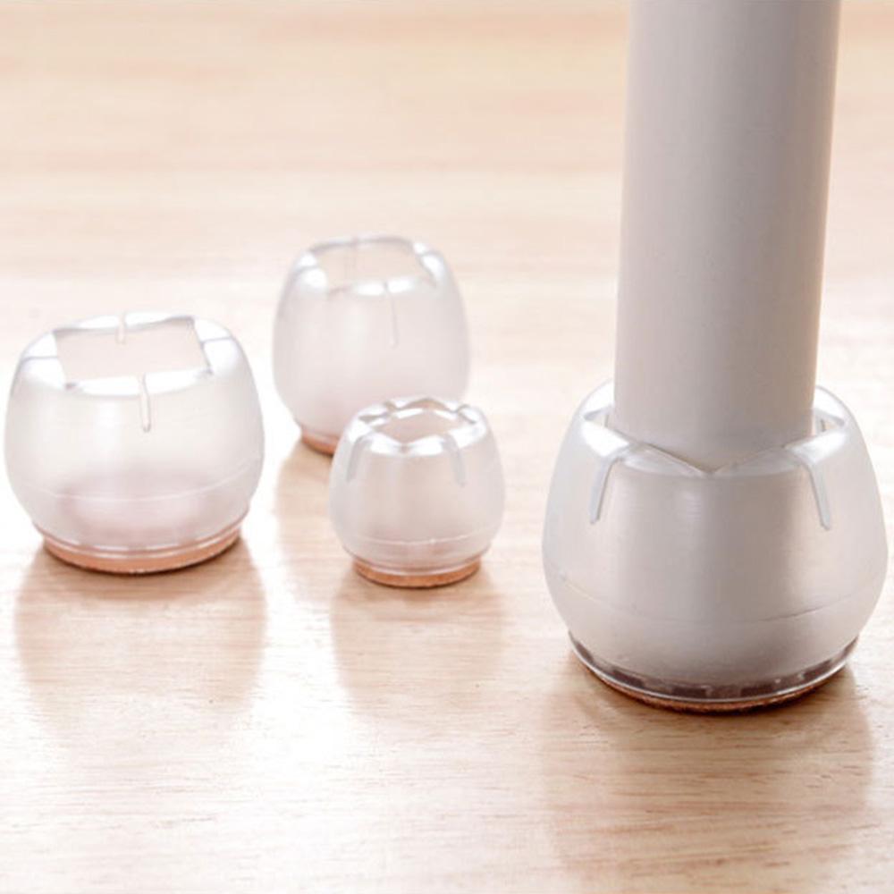 16pcs Cups Socks Round Bottom Silicone Pads Chair Leg Caps Non-Slip Covers Furniture Feet