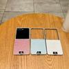 Silver Edge Lychee Pattern Samsung Z Flip7 Case, Drop-Proof, Anti-Scratch, Compatible with 5th/6th Gen