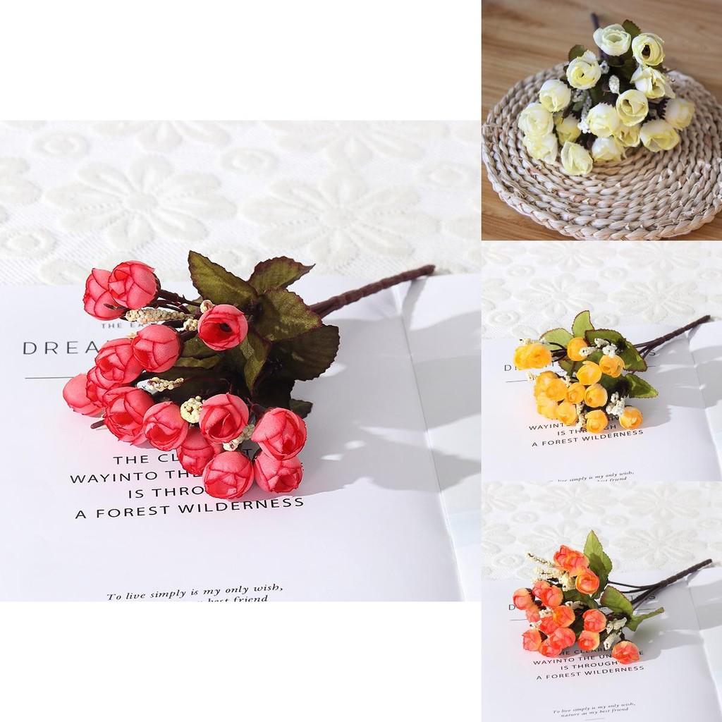 Realistic Buds Rose Silk Floral Arrangement For Outdoor Events Home Photography Decoration