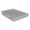 Cotton Fitted Sheet 140x200 Smooth Satin, Light Gray Color