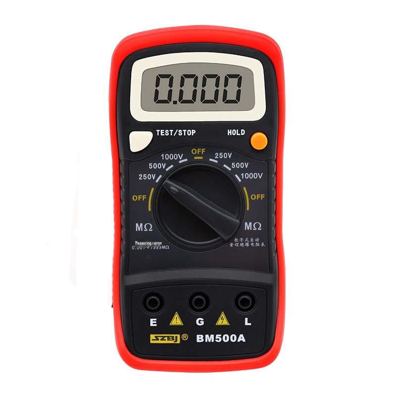 Binjiang BM500A Digital Insulation Resistance Tester 1000V/500V Hand-Crank Megohmmeter