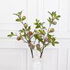 Simulation Fig Branch Vivid Plastic Iron Wire Foam 92cm Faux Fig Fruit Branch for Decoration